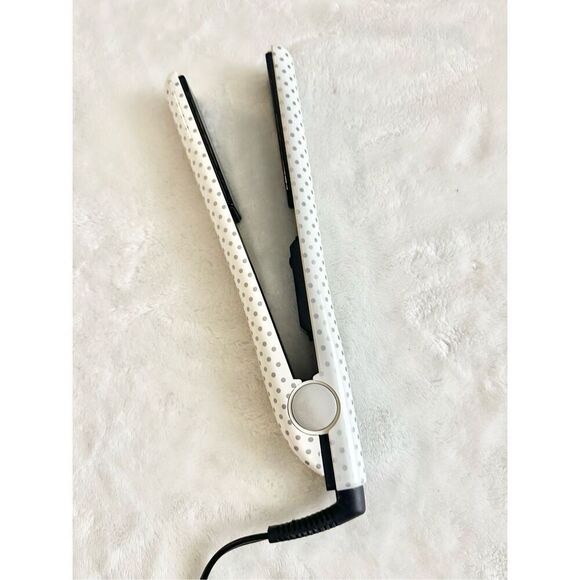Revive Beauty - white with silver pika dot hair straightener - Picture 1 of 3